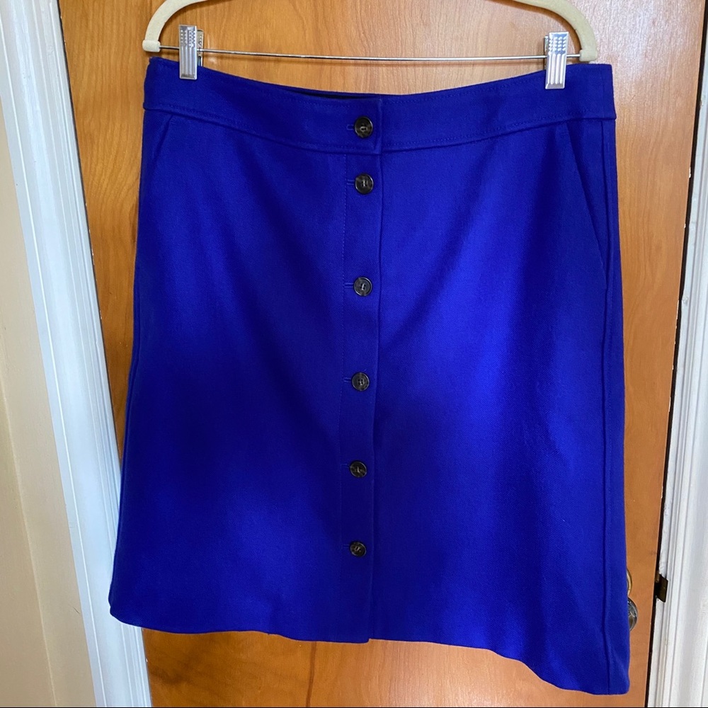 J.Crew Wool Skirt Brunswick Blue Size 16